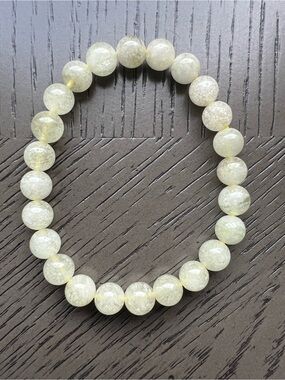 Libyan Desert Glass bracelet 8mm SIZE 6.5’ ( See Pictures )